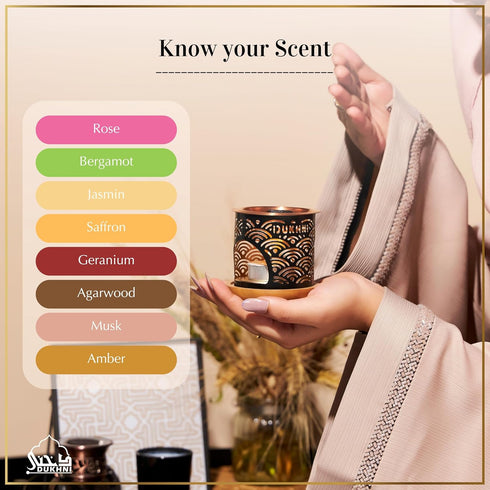 Oud Al Ibtisam Bakhoor Set by Dukhni - 2 x 9 Piece Each & Taj Bakhoor Burner, Arabic Bakhoor Incense, Warm Floral Oud