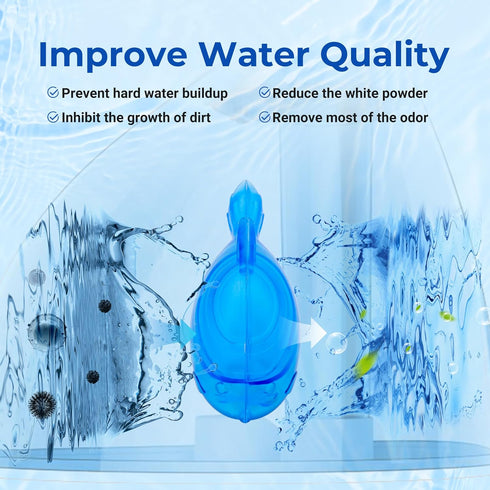 Funmit 12 Pack Humidifier Cleaner Fish, Compatible with Humidifiers and Fish Tanks, Blue Cleaning Fish