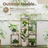 03H, Bamworld Plant Stand Indoor Corner Plant Shelf Wood Plant Holder for Multiple Plants Tall Flower Stands Plants