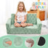 2-in-1 Kid Sofa, Toddler Chair, Flannel Kids Fold Out Couch, Toddler Convertible Sofa to Lounger, Flip Open Couch