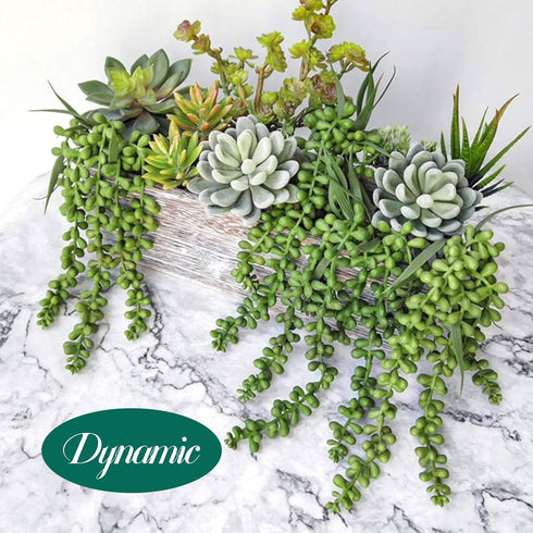 Meiliy 4pcs Faux Succulent Plants Hanging String of Pearls Plant for Home, Kitchen, Office, Wedding, Garden, Craft Art