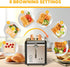 Simple Deluxe 2-Slice Toaster - Stainless Steel Toaster with 6 Browning Settings and Extra Wide Slot