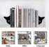 TYLCC 1 Bookends Metal Cat Book Ends, Pairs Cute Bookends for Shelves Decorative for Home Office Desk Bookshelf Decor