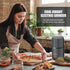 COOL KNIGHT Electric Herb Grinder, Large Capacity Spice and Coffee Grinder with Pollen Catcher, 7.5" Grey
