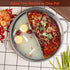 Stainless Steel Pot with Divider, Two-Flavor Separation Induction Cooker, Double-Sided Soup Cooker Double-Flavor Chinese shabu-shabu, Suitable for Family Gatherings(30cm) by LIYJTK
