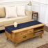 Solino Home Navy Blue Linen Table Runner 60 Inches - Fringe, 100%