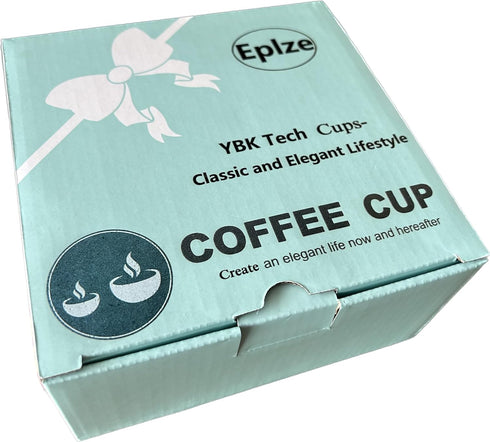 YBK Tech Euro Style Bone China Cup & Saucer Set, Ceramic Tea Coffee Cup for Home Kitchen