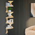5 5 Zigzag Corner Shelf, Wood Corner Wall Shelf, Tier Floating Corner Shelves for Small Space Storage, Corner Bookcase