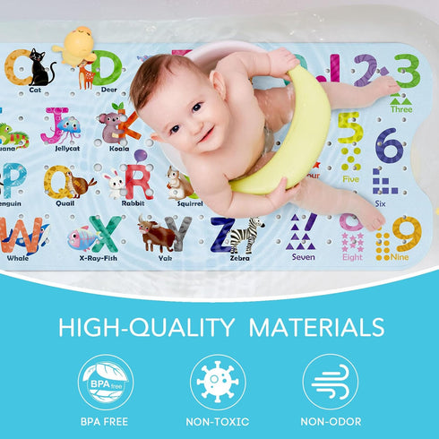 Slip-40 16 Inch, SHUCHING Baby Bath Mat for Tub Non X Kids Bathtub Mat Mold Free, Shower Mat Anti Slip for Bathroom