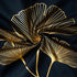 BONSTRAP 20x20 Set 2 Black Decorative Throw Pillow Covers Gold Line Ginkgo Cushion Covers Plant Leaf Velvet Modern