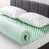 Best Price Mattress 2 Inch Egg Crate Memory Foam Topper with Aloe Infusion, CertiPUR-US Certified, Twin XL, Green