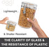 Oggi Clear Canister with Clamp Lid - 28 oz Airtight Food Storage Container for Kitchen & Pantry