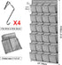 2 Pack 48 Closet homyfort Over the Door Shoe Organizer, Hanging Shoe Rack Storage Holder with Large Pockets for Door