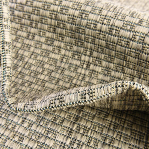 Unique Loom Collection Casual Transitional Solid Heathered Indoor/Outdoor Flatweave Area Rug (Light Gray/Ivory)
