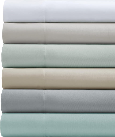 Comfort Spaces Coolmax Moisture Wicking Sheet Set - Soft, Fade Resistant, Deep Pocket, Aqua, Full, 4 Piece