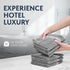 12 Set 13x13 Inches 12 Pack White Classic Light Grey Luxury Cotton Washcloths Pc - Large Hotel Style Face Towel, High