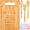 House Warming Gifts, New Home Gift Idea, Bamboo Cutting Board Set for Kitchen, 7"x11.8", Double-Sided Use