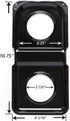 Range Kleen P501 Black Porcelain Rectangular Gas Stove Drip Pan, 16.875 x 8.125-Inches