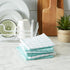 DII Aqua Basic Terry Collection Windowpane Dishcloth Set, 12x12, 6 Piece