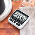 KTKUDY Digital Kitchen Timer with Mute/Loud Alarm, 24 Hour Clock & Memory Function, Large LCD Display (Black)