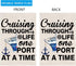 ZJXHPO Garden Flag Cruising Ship, Cruise Life Gift Banner, Cruising Through Life One Port at a Time Summer Decor