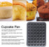 Fdit 48-Cup NonStick Mini Round Cupcake Pan, Bakeware Cooking Accessory for Beautiful Cakes
