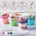 4 Pack 17 oz Crystalia On The Go Yogurt Parfait Cups with Lids, Topping Compartment & Spoons, Cereal Oatmeal Salad