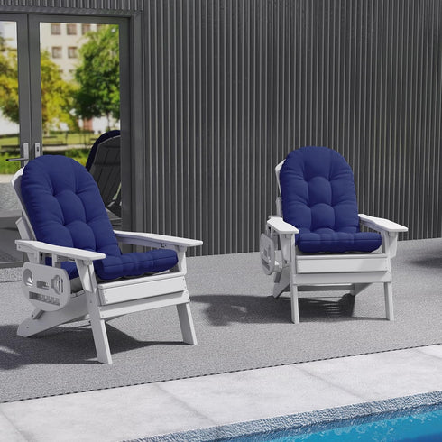 Cushion,48.520.85.5 Inches,High FOOWIN Adirondack Chair Cushion, Thickened Rocking Chair Back Patio Cushions with Ties