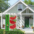 Welcome Summer Watermelon Decorative Garden Flag 12x18 Inch Double Sided Rustic Green Stripes Outdoor Home Decor