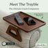 13.75 9.5inch, Shamrock Home Bamboo Trayble Couch Arm Table, Clip On Tray Sofa Table for Couches. Sofa Arm Tray