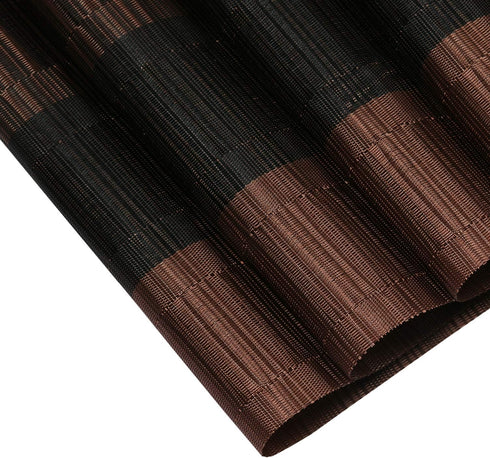 SHACOS Placemats Set of 4, Woven Vinyl Table Mats, Ombre Coffee Black, Heat Resistant, Wipe Clean