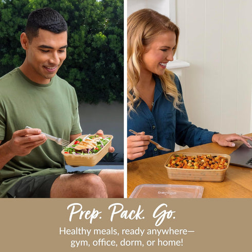 20-Piece 1-Compartment Bentgo Prep - Reusable Meal Prep Containers with Lids, PFAS & BPA Free Materials, Durable