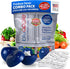 Bluapple Produce Saver Ethylene Gas Absorber 1 Year Combo Pack, 2 Bluapples + 8 Packets, Vegetable & Fruit Freshness