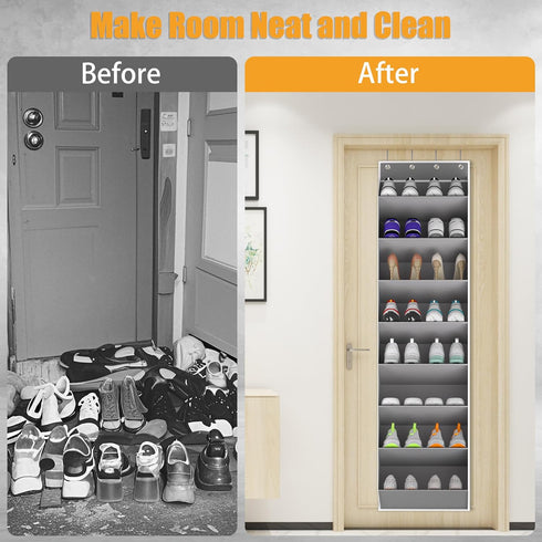 16-24 Closet Storage(1 Pack KYEVIS Over The Door Shoe Organizer Storage Fit Pairs Hanging Shoe Rack Organiser for Door