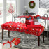 YISUN Christmas Dining Bench Covers, Stretch Printed Christmas Bench Covers, Anti-Dust Removable Bench Slipcover