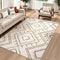LIVEBOX Western 5x7 Area Rug, Beige Washable Rugs for Living Room Bedroom,