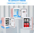 HealSmart 4 Liter Portable Mini Fridge - 6 Can Cooler and Warmer with Observation Window, Eco Friendly, Pink