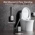 Sellemer Toilet Brush and Holder Set - Flexible Toilet Bowl Brush Head with Silicone Bristles, Compact Size (1 Pack,