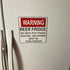 Funny Beer Fridge Stickers, Hilarious Warning Magnet Sign for Home Bar Decorations, DO NOT Put Food or Water