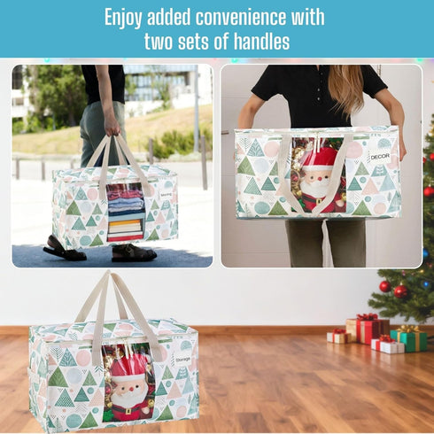 6 Pack Packing 6 Pack) VENO Moving Bags, Large Christmas Storage Bins with lids, Supplies for College, Alternative