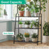kiplant Tall Metal Plant Stand - Tiered Hanging Shelf for Indoor & Outdoor Use
