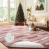 5x7 Feet Area Rugs for Living Room Bedroom,Pink and White Machine Washable Soft Fluffy Shaggy Indoor Rug, Floor Carpet