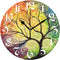 Wamika Wall Clock, Tree of Life Design, 10 Inch, Silent Non-Ticking Decorative Clock for Spring Summer Autumn