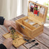 Large Bamboo Box with Combination Lock, Decorative Storage Box with Detachable Compartment, Great Gift Choice