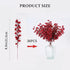36 Pack 8.5 Inch zjlmit Christmas Tree Decorations Artificial Red Berry Stems Christmas Berry Picks with Holly Berries