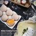 Flexzion Porcelain Egg Crate - 6-Egg Capacity Ceramic Holder for Fridge, 2 Pack, White
