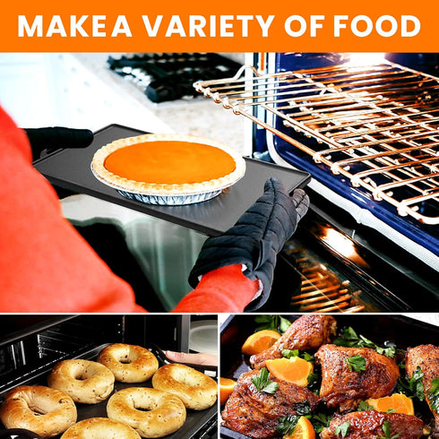 GGC Cast Iron Reversible Griddle, Double-sided 15 x 9 Griddle Pan for Indoor and Outdoor Cooking, Flat and Ribbed Side
