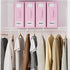 SheetCube 6 Pack Bed Sheet Organizers and Storage - Foldable Linen Closet Organizer with Window and Label, Pink