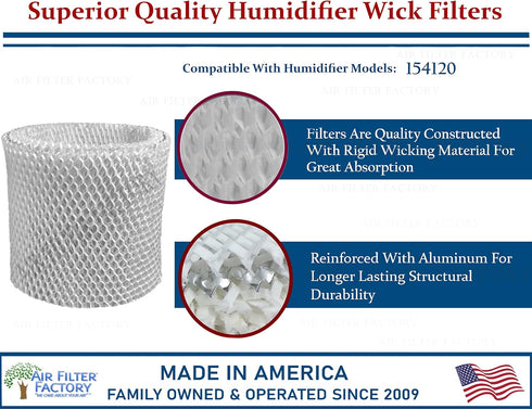 Air Filter Factory Replacement For Kenmore 154120 Humidifier Wick Filter