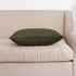 Jeanerlor Cotton Linen Square Decorative Throw Pillow Case, 12"x20" (30 x 50cm), Olive Green, for Wedding Party Gift